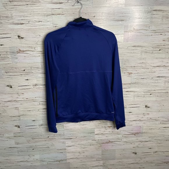 Adidas sweater jacket athletic size small purple blue with black stripes small - Picture 8 of 12